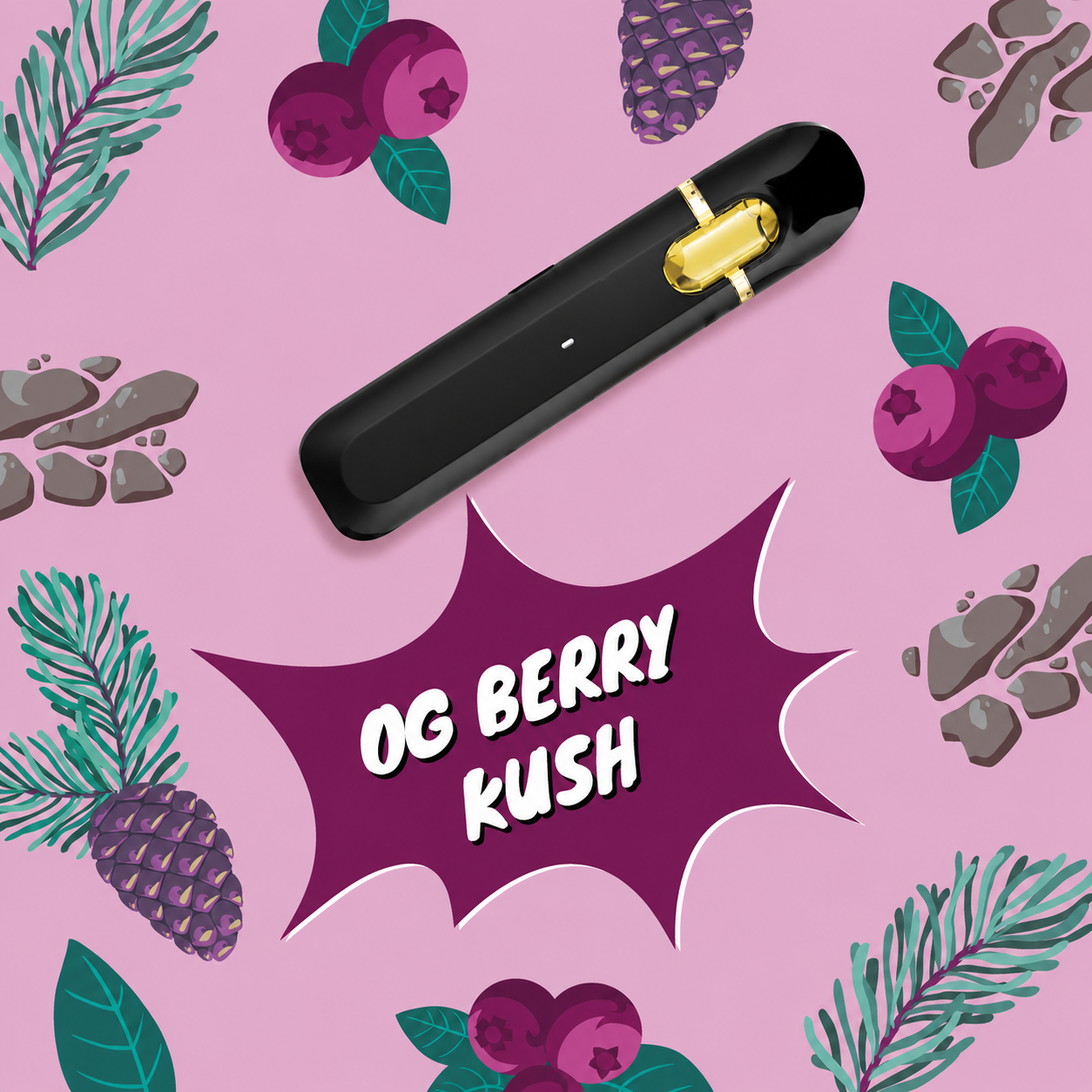 Indica Dominant Canna Club OG Berry Kush Distillate + Disposable Vape Device | 2ml