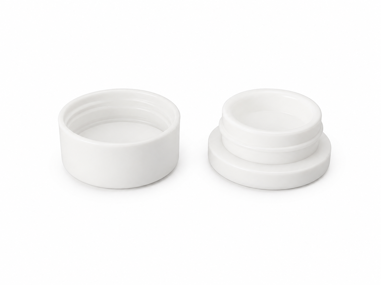 Child Resistant Glass Jar 9 g White